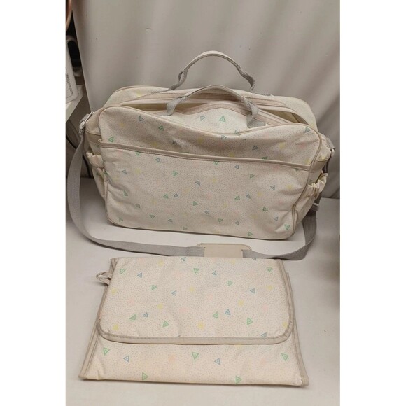 Vtg 1984 Cudlie Baby Over The Shoulder Diaper Bag Changing Pad 14"x10" Confetti - Picture 2 of 15